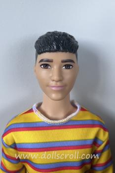 Mattel - Barbie - Fashionistas #175 - Ken - Fashionista Ken Long-Sleeve Colorful Striped Shirt - кукла